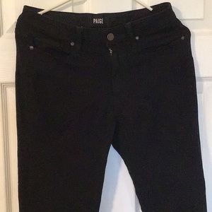 PAIGE, Hoxton, ultra skinny black jeans, size 28, stretch fit, 5 pocket design.